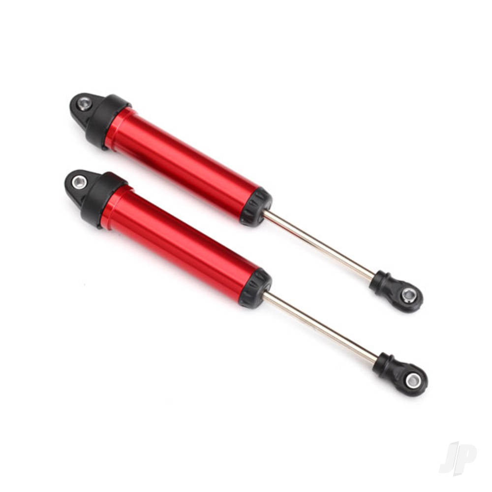 Shocks, GTR, 134mm, aluminium (Red-anodised) (fully assembled with out springs) (Front, no threads) (2 pcs)