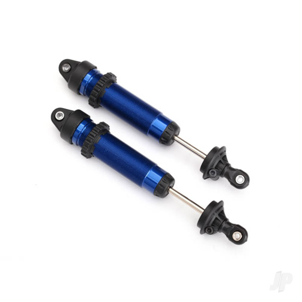 Shocks, GTR, 139mm, aluminium (Blue-anodised) (fully assembled with out springs) (Rear, threaded) (2 pcs)