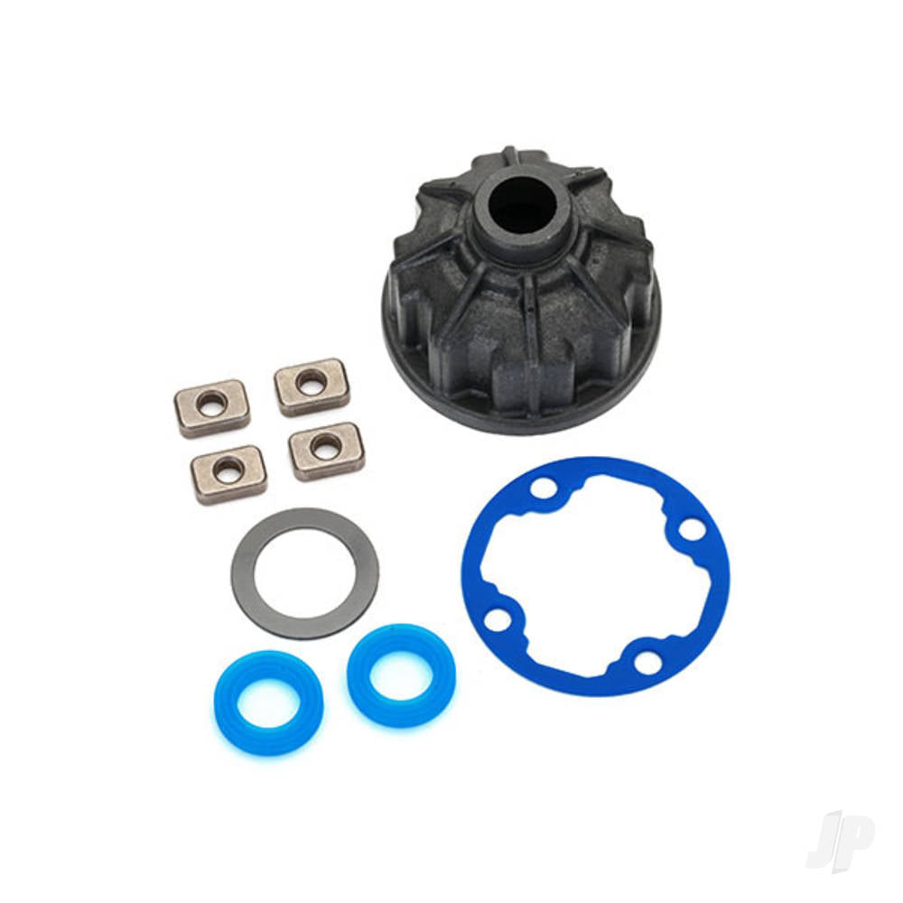 Carrier, Differential (heavy duty) / x-ring gaskets (2 pcs) / ring gear gasket / spacers (4 pcs) / 12.2x18x0.5 PTFE-coated washer (1pc)