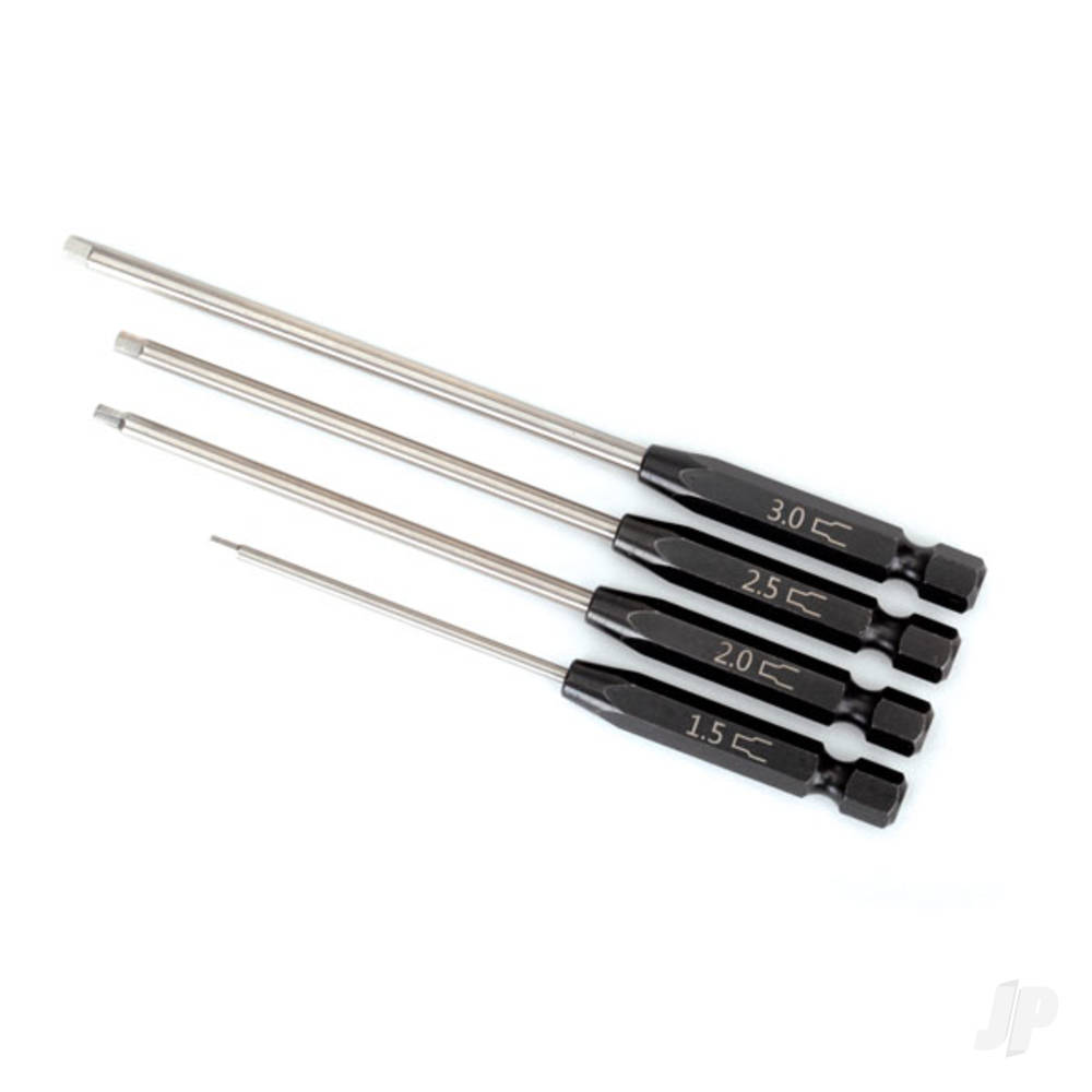 Speed Bit Set, hex driver, 4-piece straight (1.5mm, 2.0mm, 2.5mm, 3.0mm), 1 / 4in drive