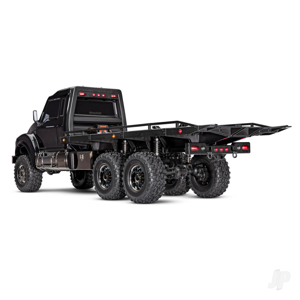 TRAXXAS Black TRX-6 Ultimate RC Hauler 1:10 6X6 Electric Flatbed Truck with Pro Scale Winch