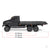 TRAXXAS Black TRX-6 Ultimate RC Hauler 1:10 6X6 Electric Flatbed Truck with Pro Scale Winch