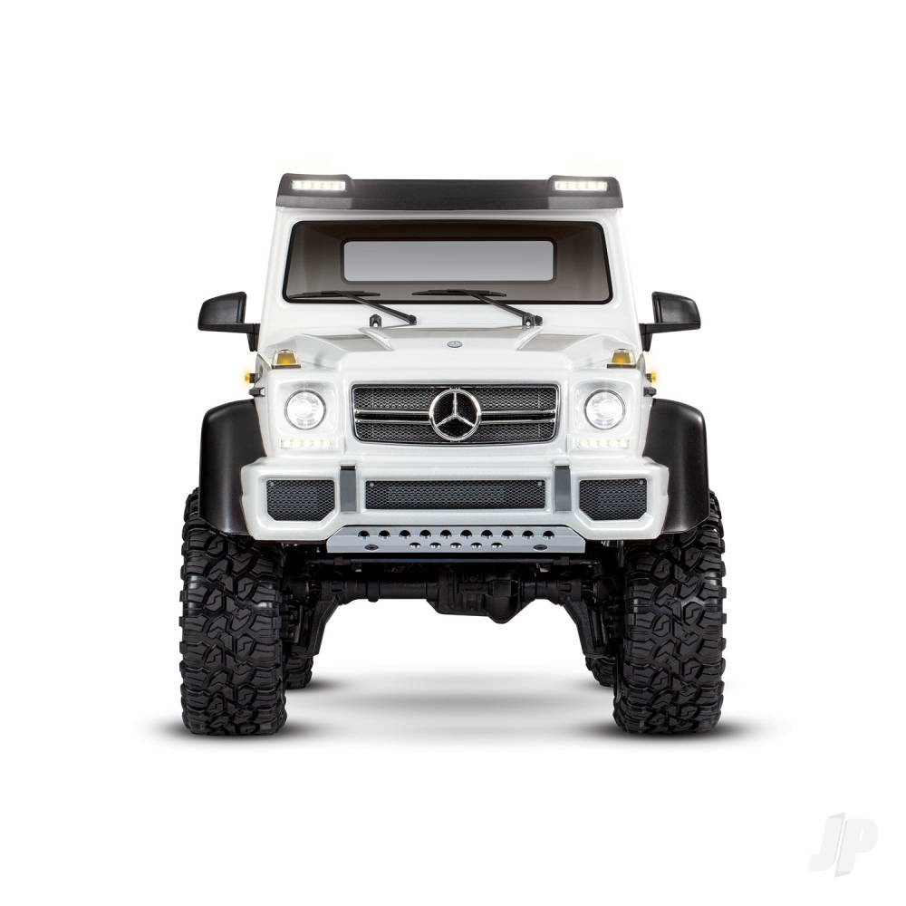 Metallic White TRX-6 Mercedes-Benz G 63 AMG 1:10 6X6 Electric Scale &amp; Trail Crawler (+ TQi 4-ch, XL-5 HV, Titan 550)