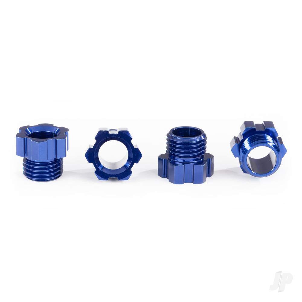 Aluminium Stub Axle Nut, Blue (4 pcs)