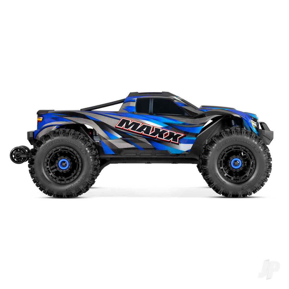 Traxxas Maxx Blue 1:10 4X4 Brushless Electric RTR Monster Truck (+ TQi 2-ch TSM VXL-4S Velineon 540XL WideMaxx)