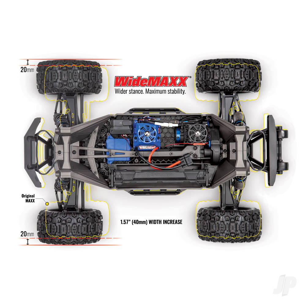 Traxxas Maxx Green 1:10 4X4 Brushless Electric RTR Monster Truck (+ TQi 2-ch TSM VXL-4S Velineon 540XL WideMaxx)