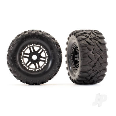 TRAXXAS Tyres and Wheels, Assembled Glued Maxx All-Terrain Tyres (2 pcs)