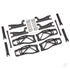 Suspension kit, WideMaxx, black (includes Front &amp; Rear suspension arms, Front toe links, Rear shock springs)