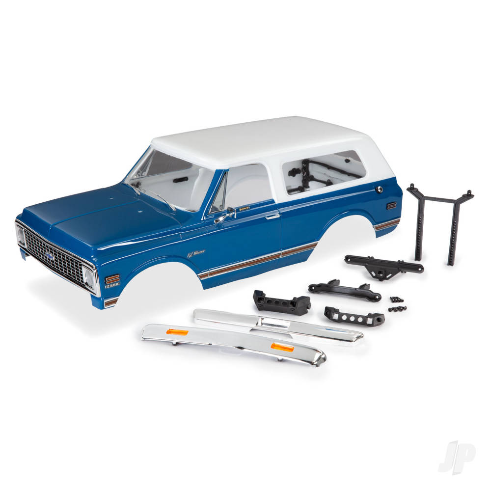 Body, Chevrolet Blazer (1972), complete (Blue) (includes grille, side mirrors, door handles, windshield wipers, Front &amp; Rear bumpers, decals)