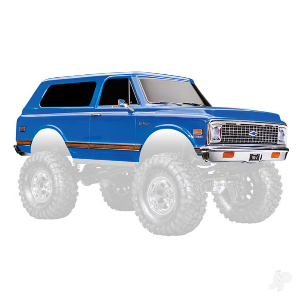 Body, Chevrolet Blazer (1972), complete, blue (painted) (includes grille, side mirrors, door handles, windshield wipers, front &amp; rear bumpers, clipless mounting) (requires #8072X inner fenders)