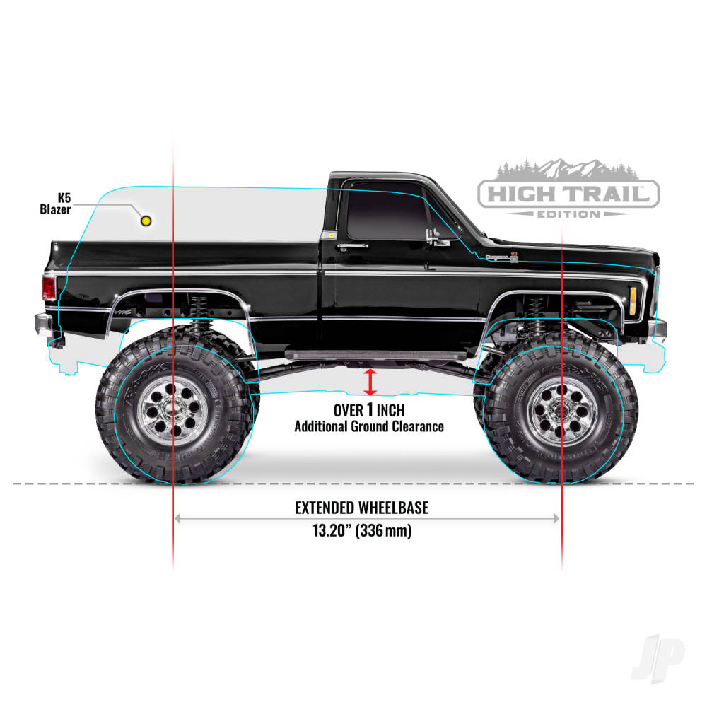 Traxxas TRX-4 1979 Chevrolet K10 High Trail Edition 1:10 4WD Electric Trail Crawler - Silver (+ TQi 4-ch XL-5 HV Titan 550)