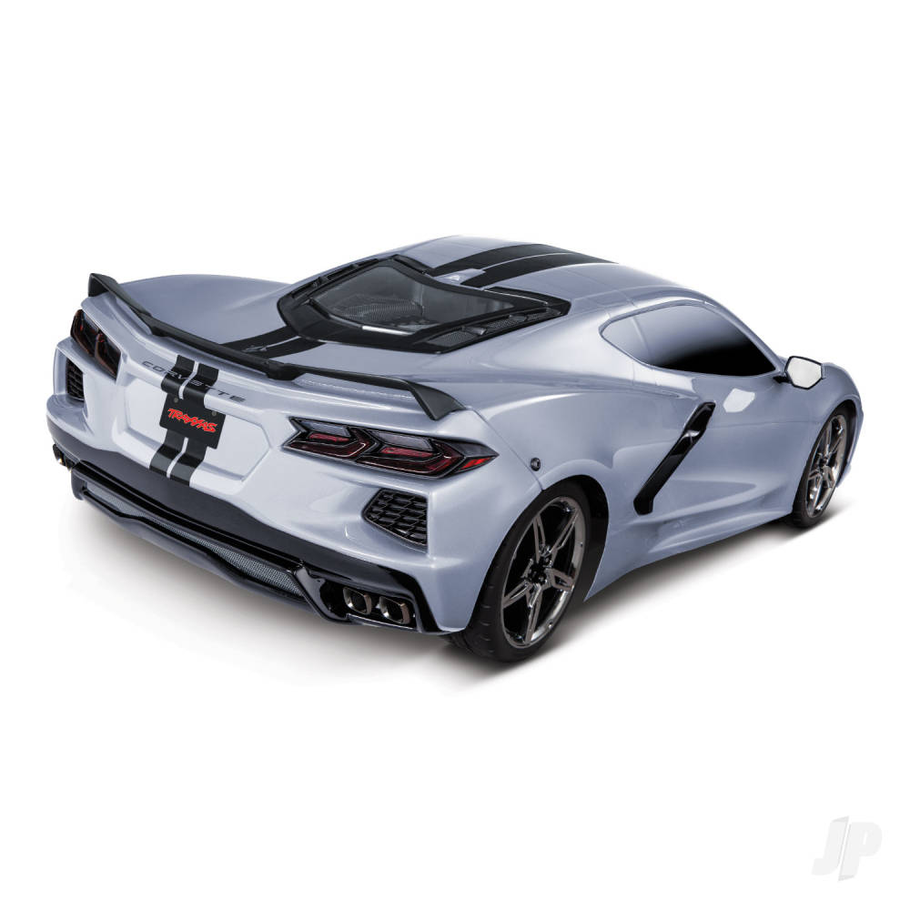 Silver Chevrolet Corvette Stingray 1:10 AWD Supercar (+ TQ 2-ch, XL-5, Titan 550)