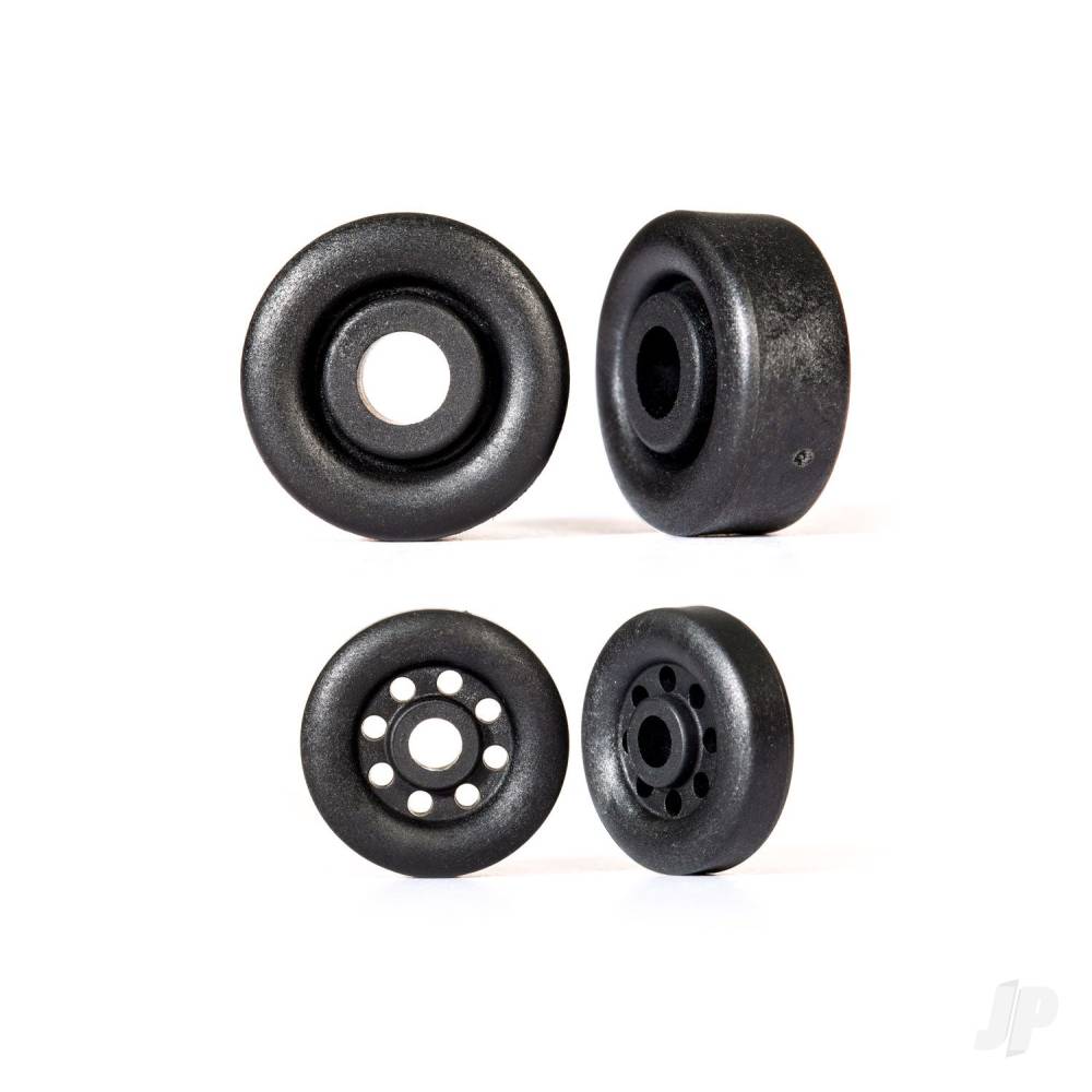 Wheels, wheelie bar, black (4)