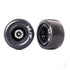 Tyres &amp; wheels, assembled, glued (Weld glossy black wheels, Mickey Thompson Drag Slicks, sticky compound, foam inserts) (rear) (2)