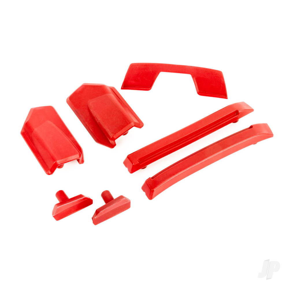 Body reinforcement set, red / skid pads (roof) (fits #9511 body)