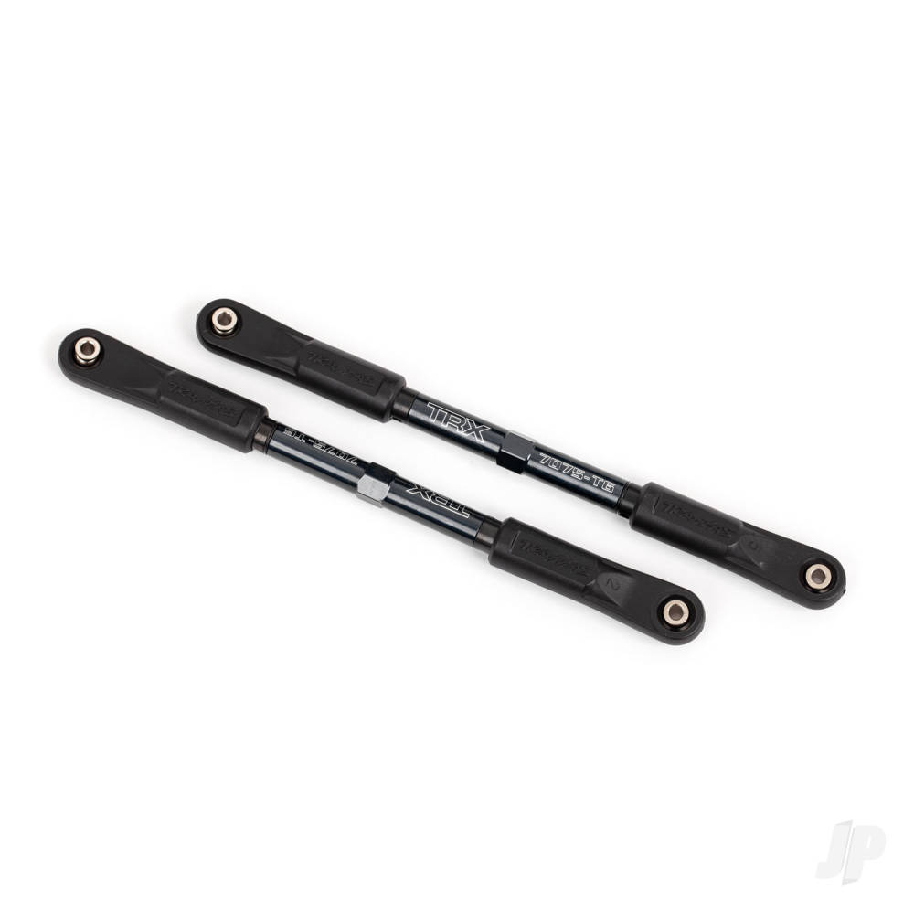 Camber links, rear, Sledge (TUBES dark titanium-anodised, 7075-T6 aluminium, stronger than titanium) (144mm) (2)/ rod ends, assembled with steel hollow balls (4)/ aluminium wrench, 8mm (1)