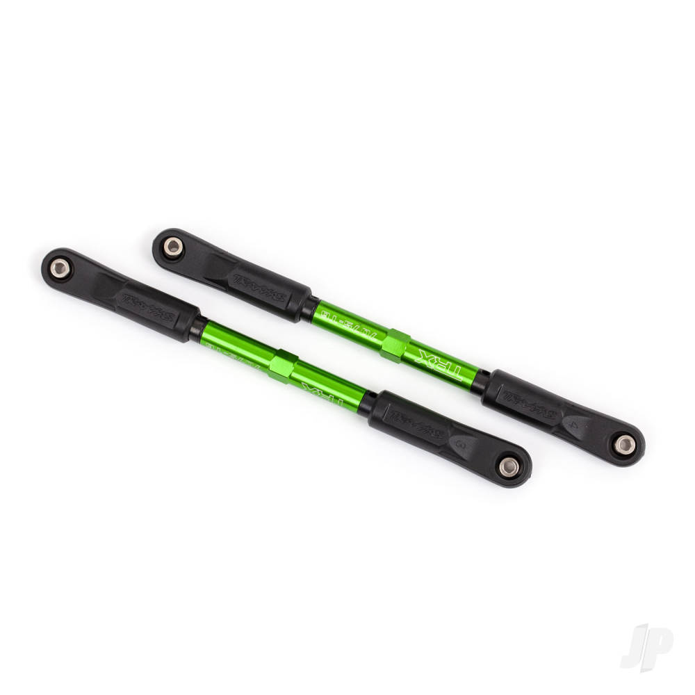 Camber links, rear, Sledge (TUBES green-anodised, 7075-T6 aluminium, stronger than titanium) (144mm) (2)/ rod ends, assembled with steel hollow balls (4)/ aluminium wrench, 8mm (1)