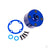 Carrier, differential (aluminium, blue-anodised)/ differential bushing/ ring gear gasket/ 3x10mm CCS (4)