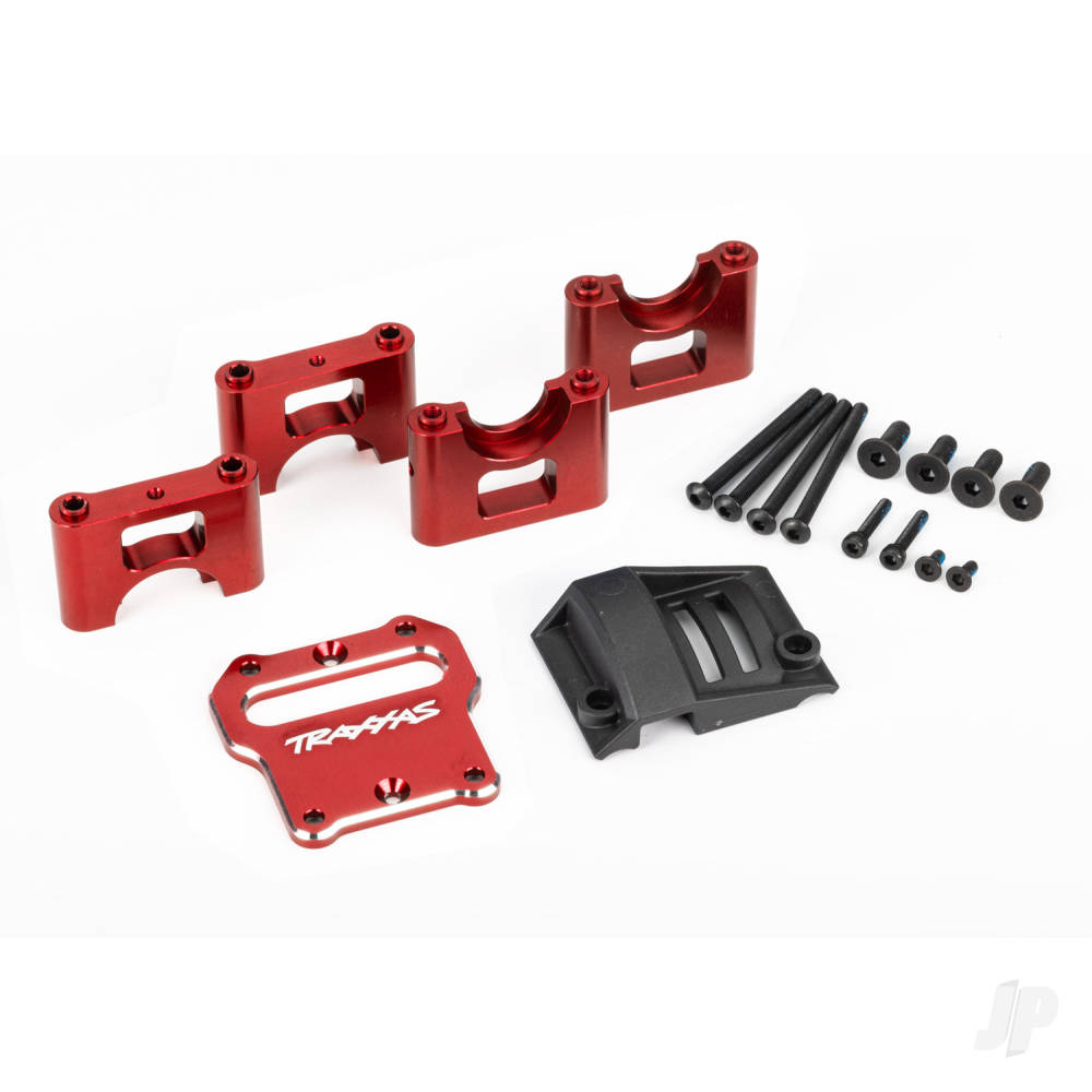 Mount, center differential carrier, 6061-T6 aluminium (red-anodised)