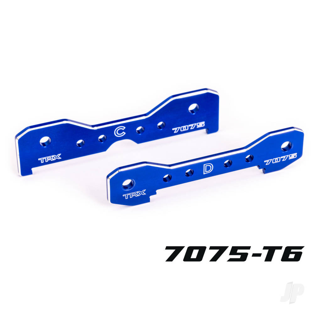 Tie bars, rear, 7075-T6 aluminium (blue-anodised) (fits Sledge)