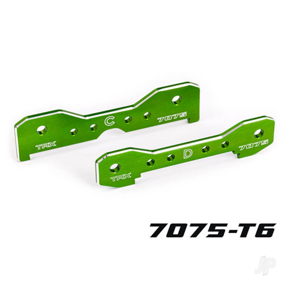 Tie bars, rear, 7075-T6 aluminium (green-anodised) (fits Sledge)