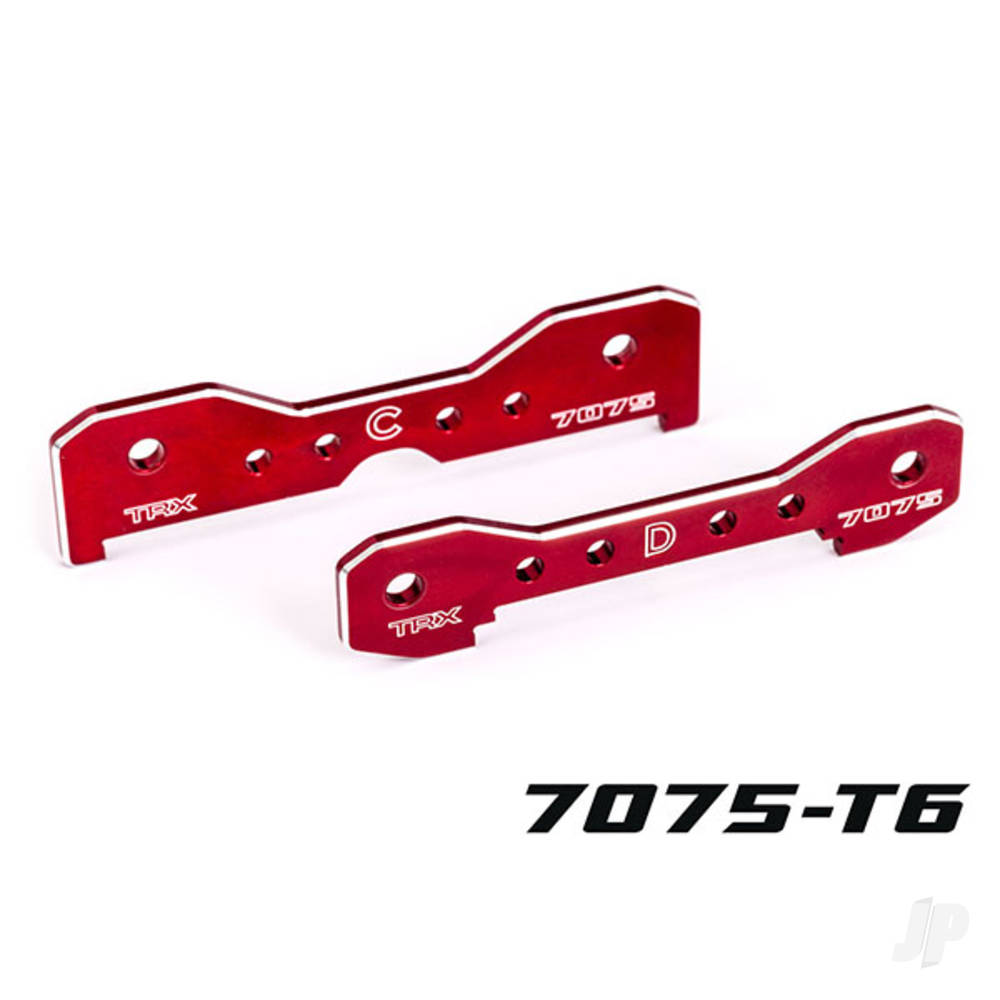 Tie bars, rear, 7075-T6 aluminium (red-anodised) (fits Sledge)