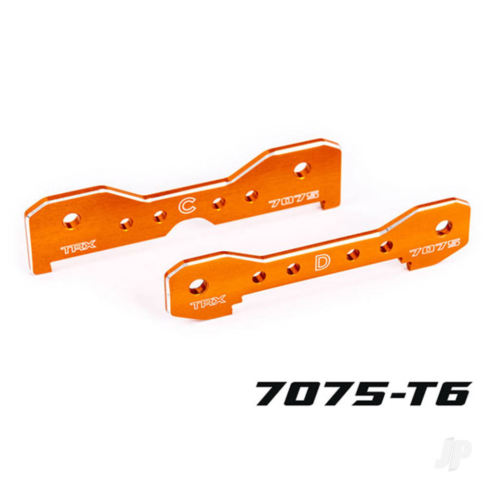 Tie bars, rear, 7075-T6 aluminium (orange-anodised) (fits Sledge)