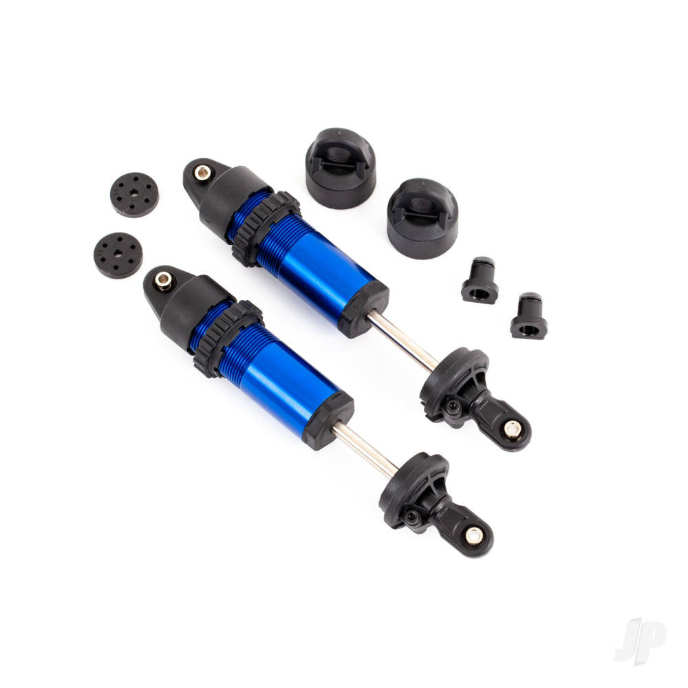 Shocks, GT-Maxx, aluminium (blue-anodised) (fully assembled w / o springs) (2)