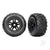 TRAXXAS Tyres and wheels, assembled, glued (3.8in black wheels, Sledgehammer Tyres, foam inserts) (2)