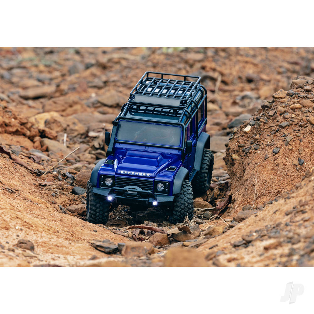 Traxxas TRX-4M Land Rover Defender 1:18 4X4 Electric Trail Crawler, Blue