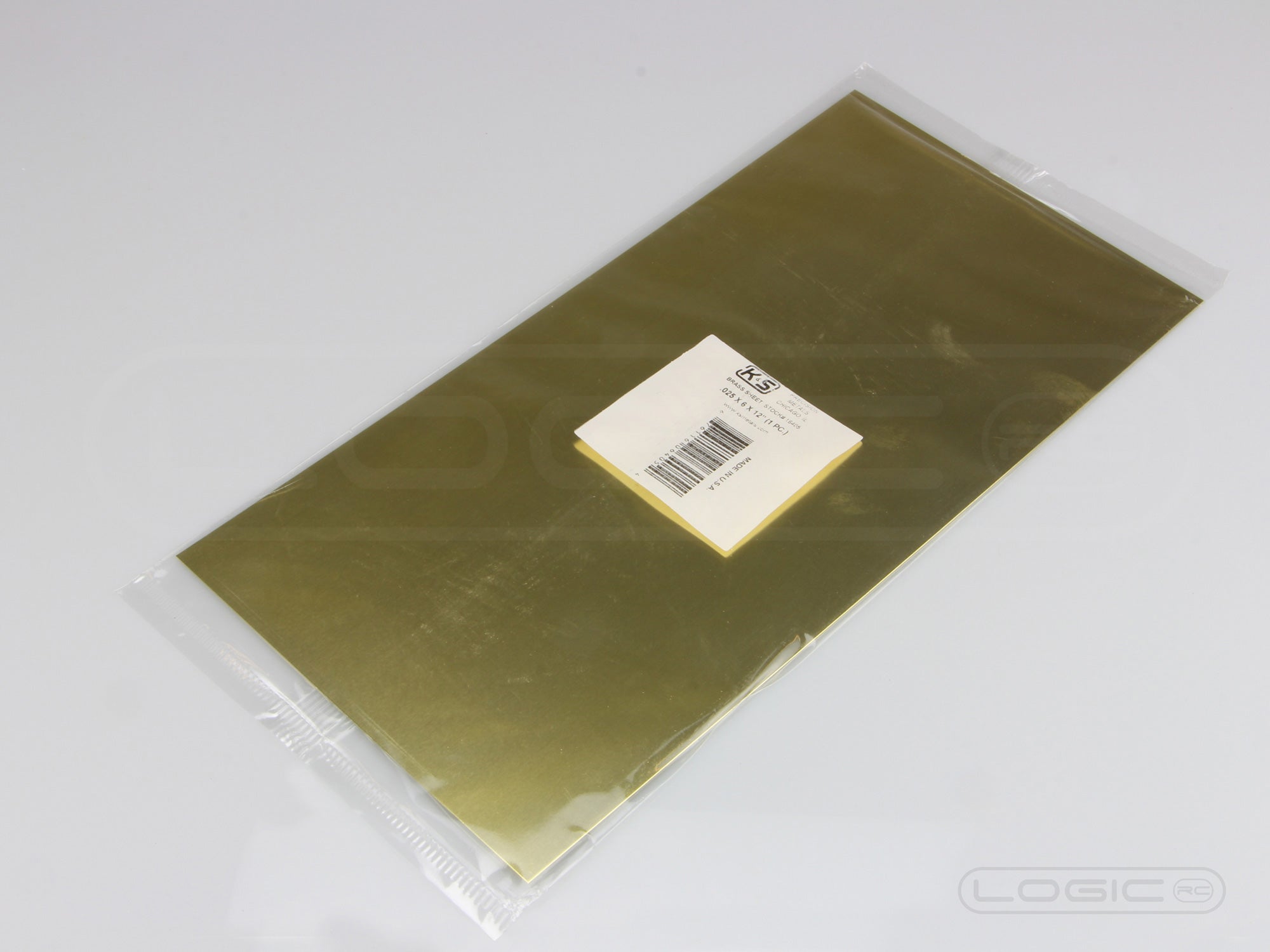 12"x6" Brass Sheet .025 (Pk1)