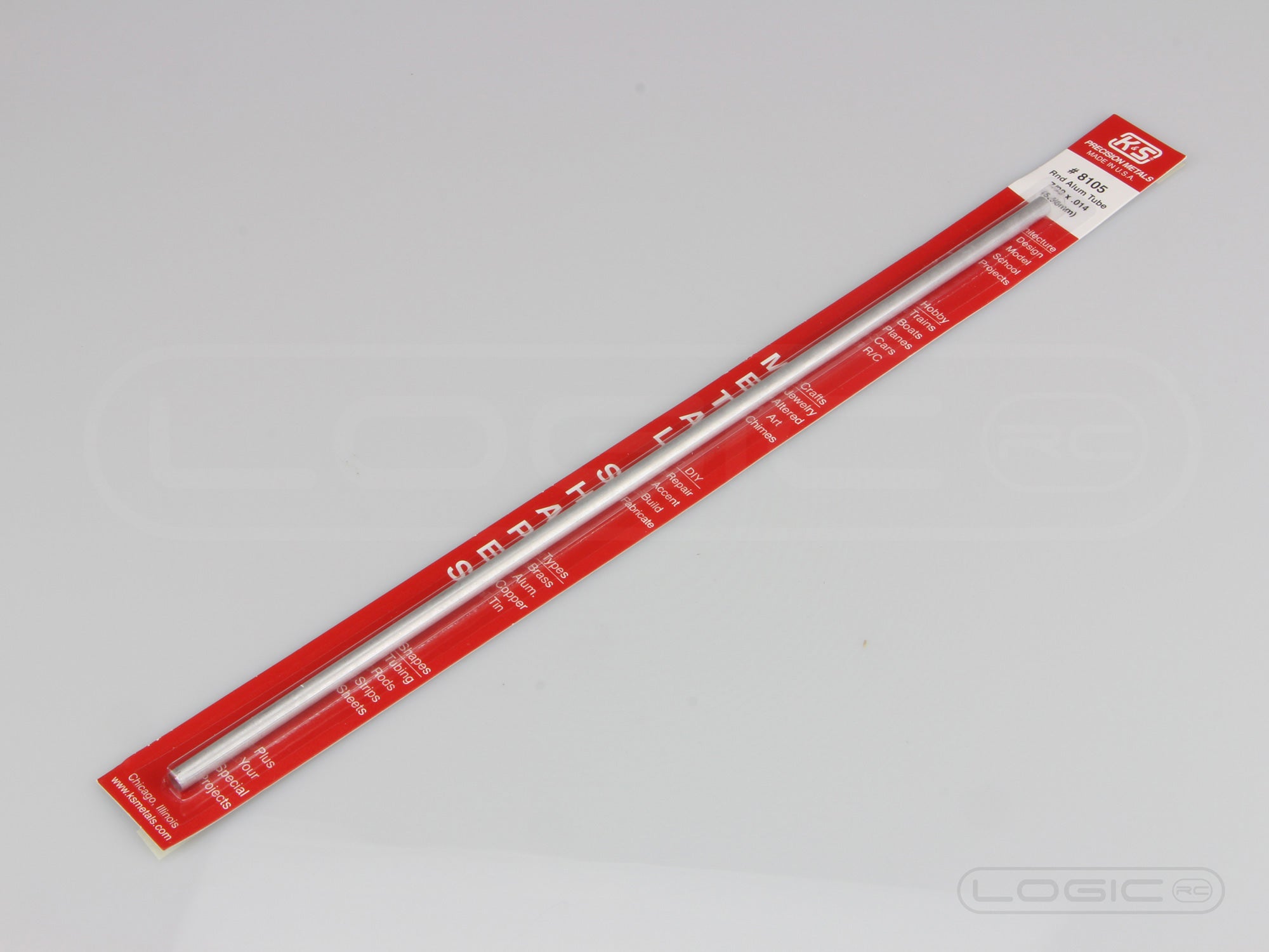 12" Aluminium Tube 7/32" (Pk1) .014 Wall