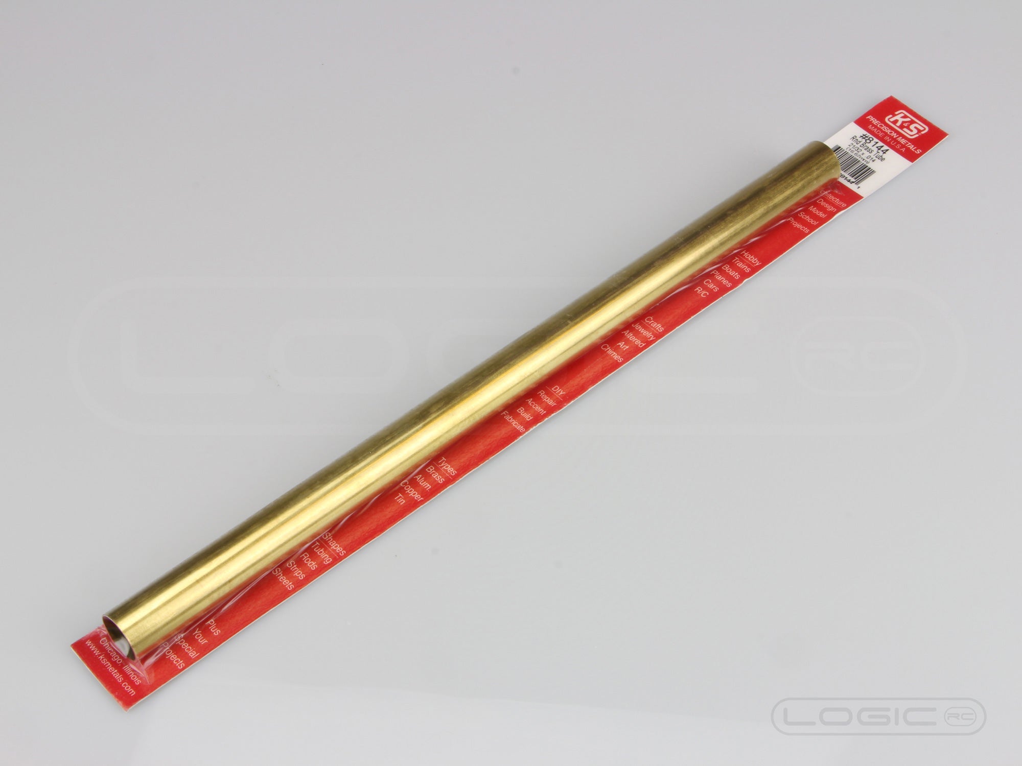 12" Round Brass Tube 21/32" (Pk1) .014 Wall