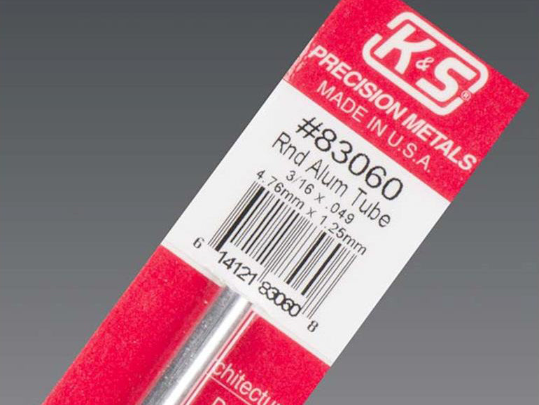 12" Round 6061-T6 Aluminium Tube 3/16" (Pk1) .049 Wall