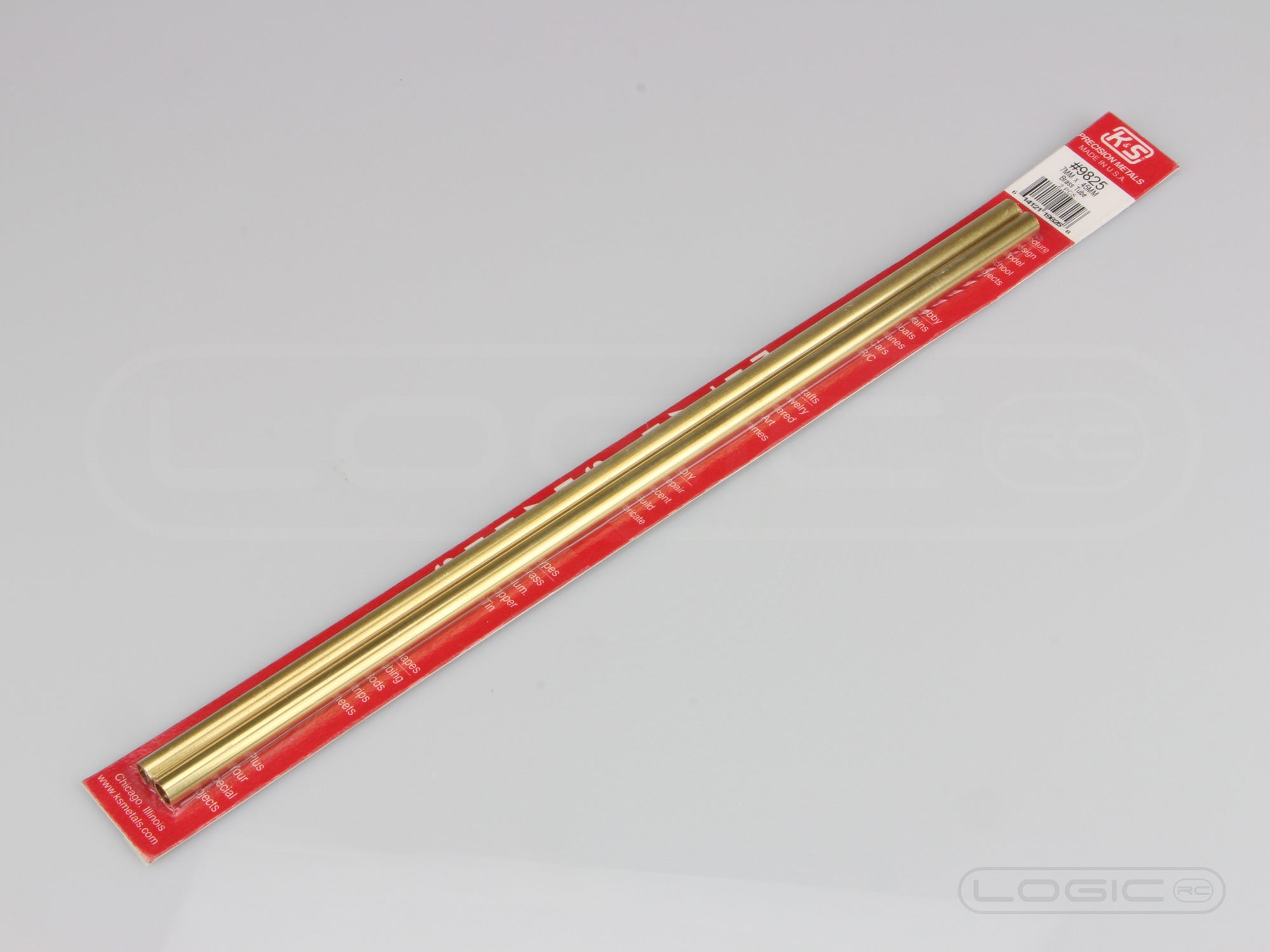 300mm Round Brass Tube 7mm OD (Pk2) .45mm Wall