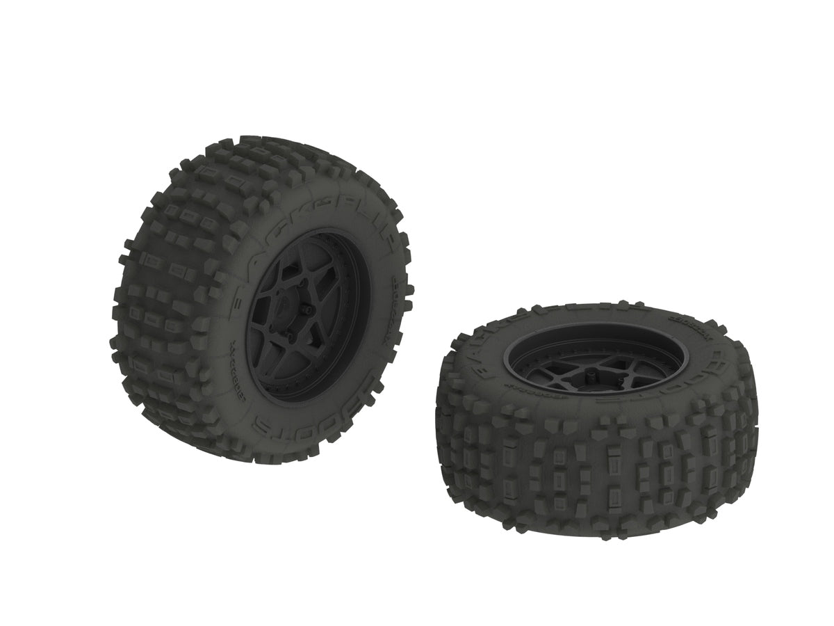 ARRMA dBoots Backflip MT 6S Tire Wheel Set (2pc)