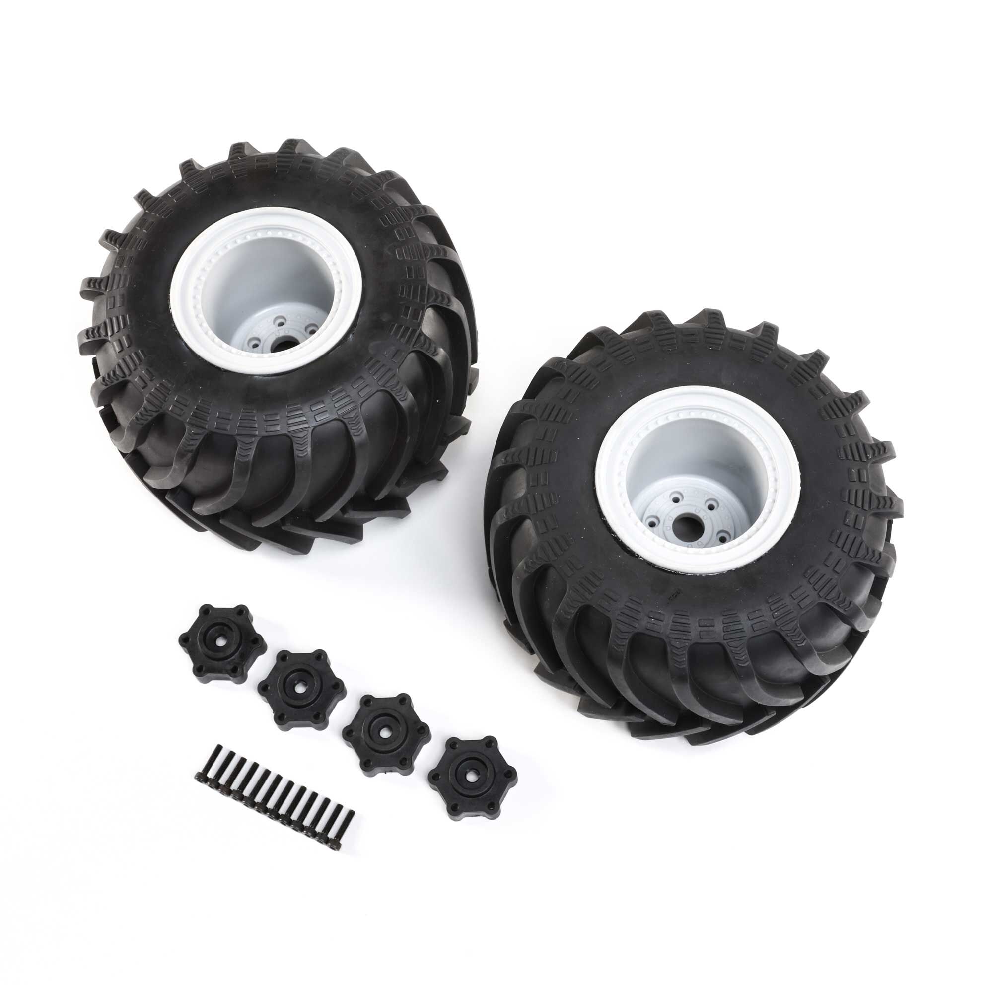 Mounted Monster Truck Tires, Left/Right: LMT