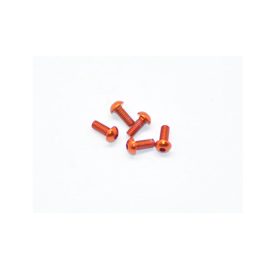 Alu Screw Allen Roundhead M2.5 x 6 Orange (5)