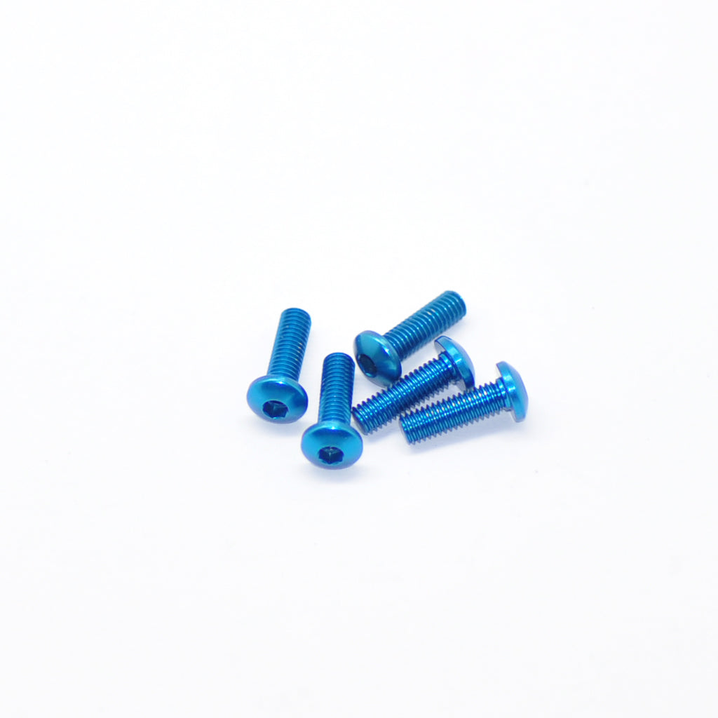 Alu Screw Allen Roundhead M3 x 10 Blue (5)