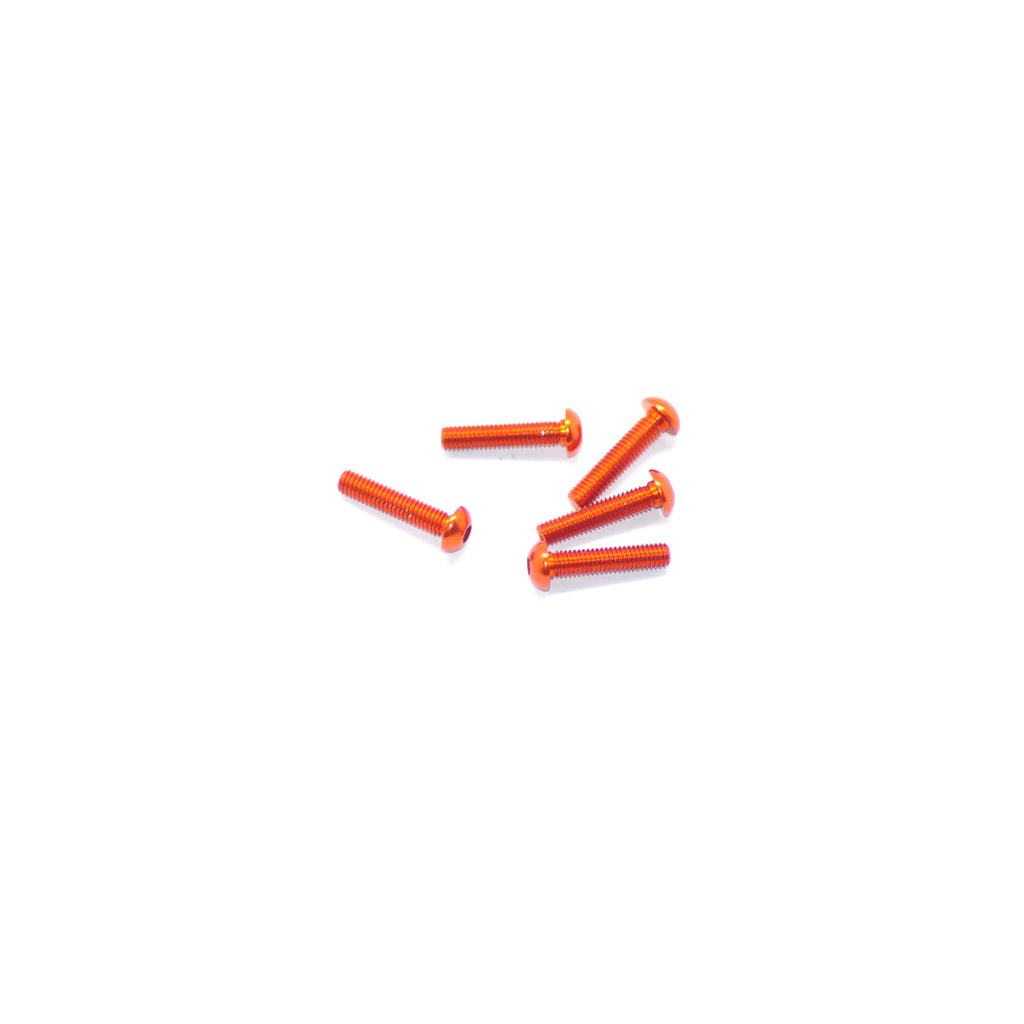 Alu Screw Allen Roundhead M3 x 14 Orange (5)