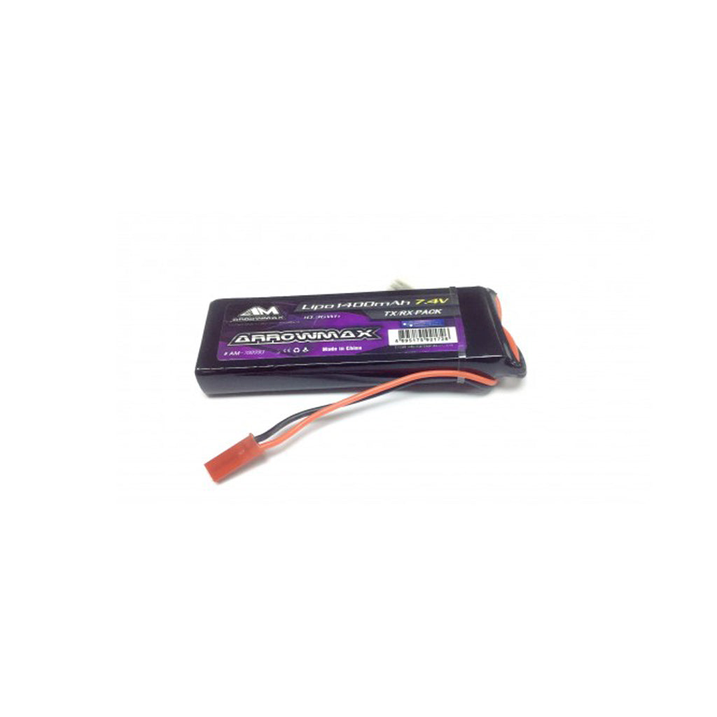 AM Lipo 1400mAh - 7.4V Receiver Pack GP