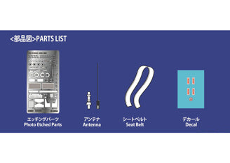 Etching detail parts: Mitsubishi Lancer RAC rally 1984