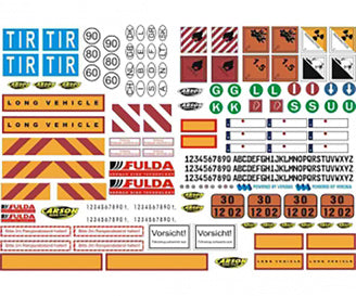 1:14 Sticker-Sheet Truck Caution-Signs