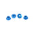 CORE RC - Serrated Alloy M4 Nuts; Blue  pk 4