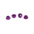 CORE RC - Serrated Alloy M4 Nuts; Violet  pk 4