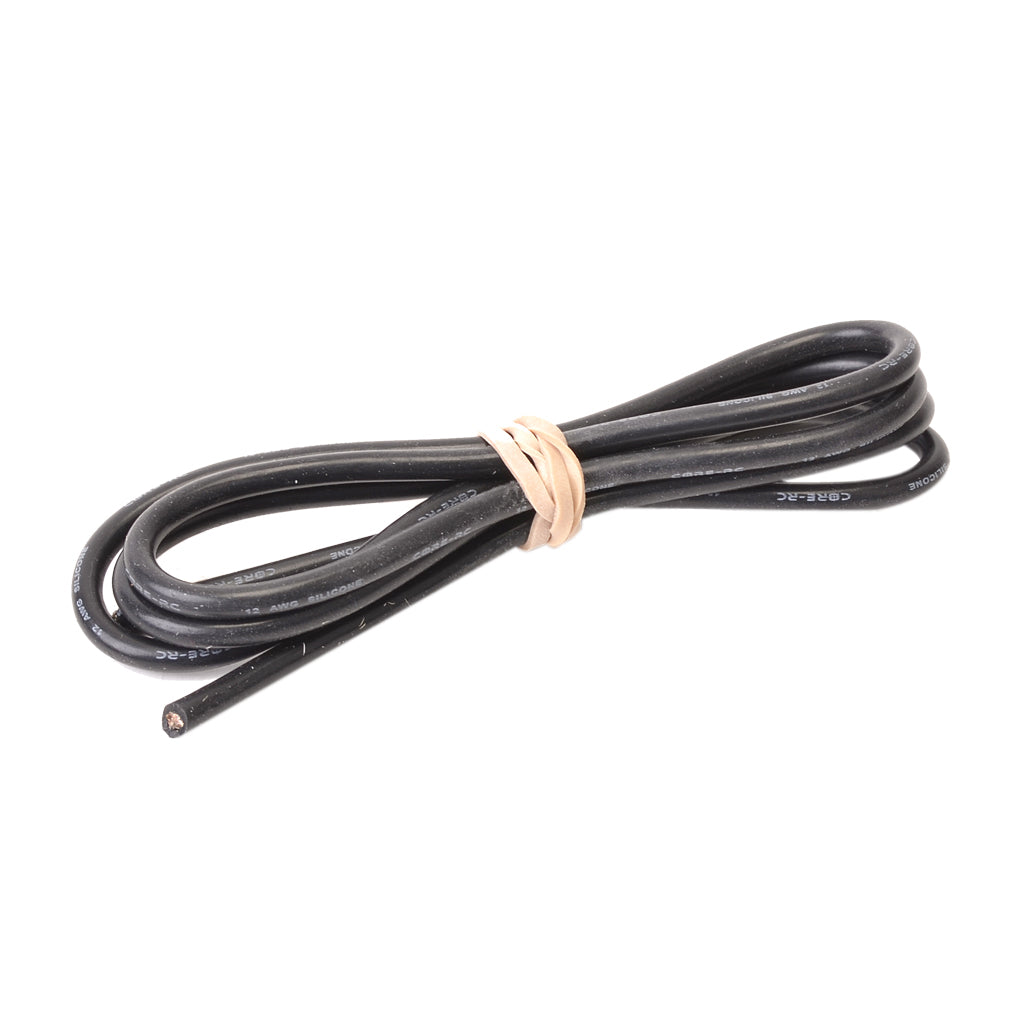 CORE RC Silicone Wire 12AWG - Black 1 Metre