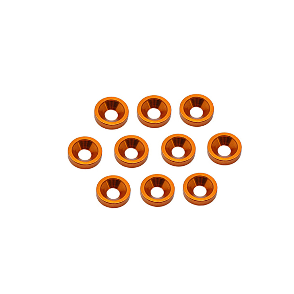 Alloy M3 Csk Washers - Orange pk10