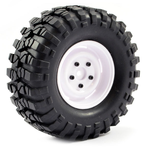 Fastrax 1:10 Crawler Sawblock 1.9 Scale Steel Wheel &#248;108Mm (White)