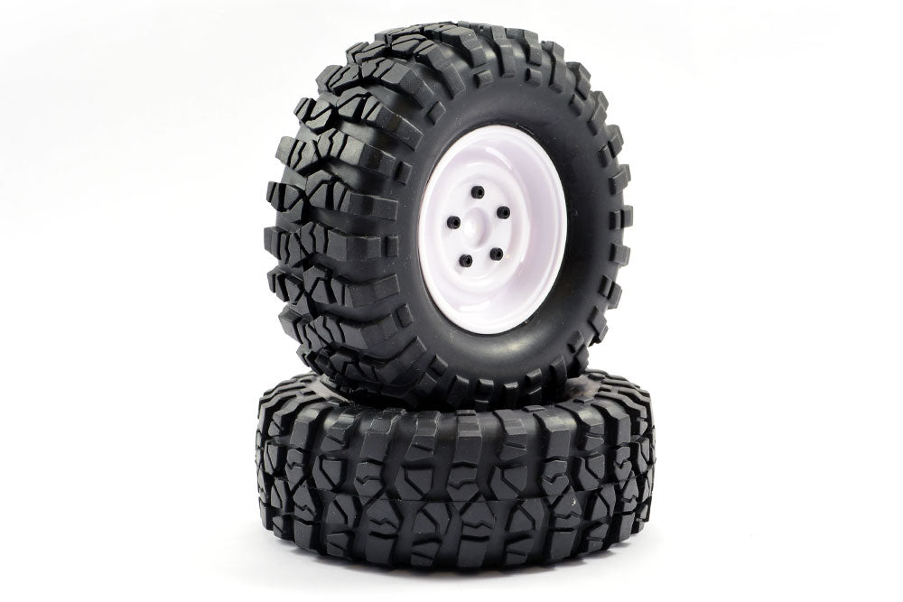 Fastrax 1:10 Crawler Sawblock 1.9 Scale Steel Wheel &#248;108Mm (White)