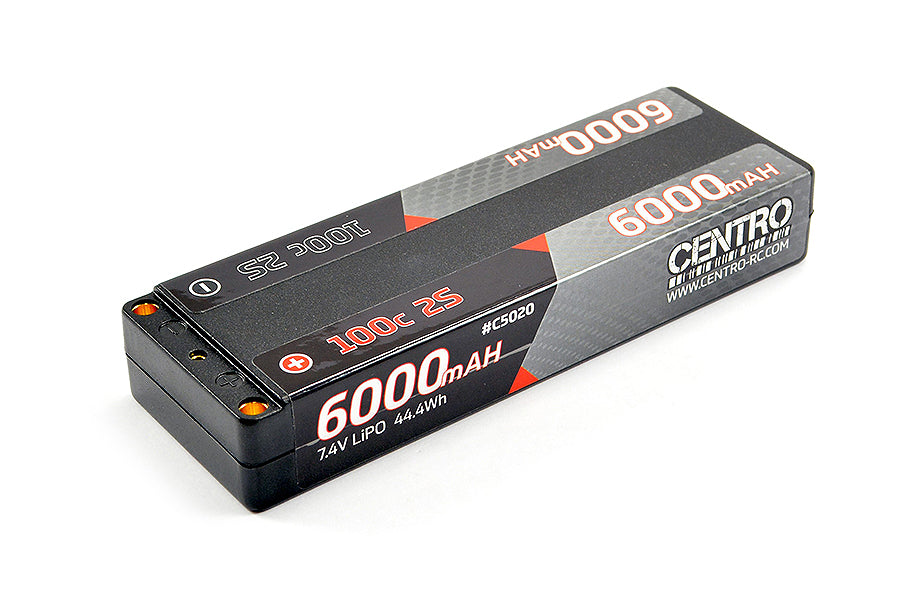 Centro 2S 6000Mah 7.4V 100C Hardcase Lcg Stick Lipo Battery (5Mm Socket)